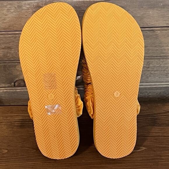 Tory Burch The Yo-Yo Squash Orange Flip-Flops Sandals Size 7 Women’s - Picture 7 of 10